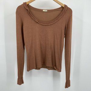 Odille Brown Long Sleeve Top